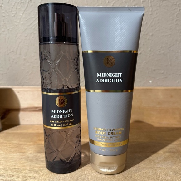 Bath & Body Works Other - NWT Midnight Addiction Hydration Cream and Fragrance Mist Bundle